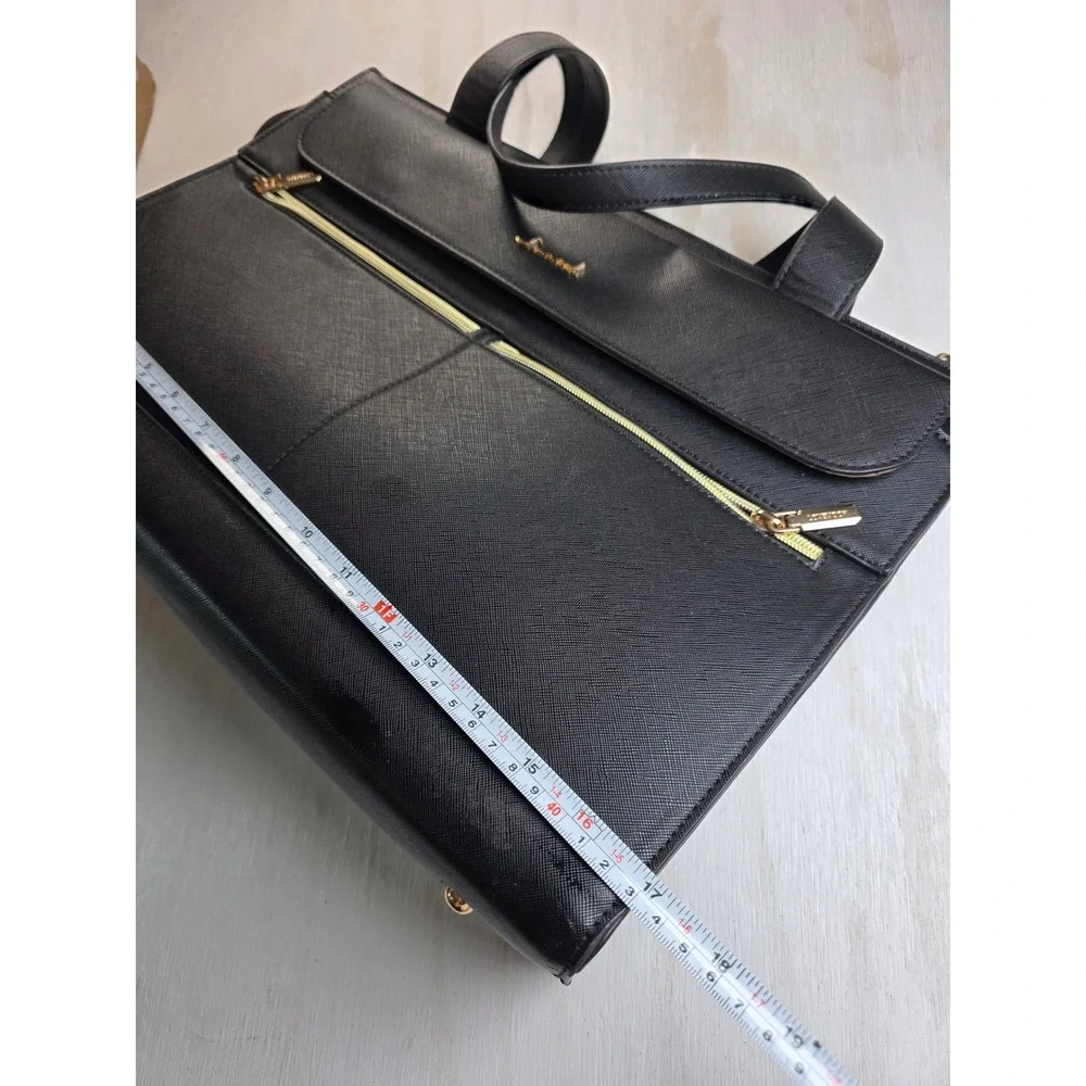 Lovevook Black Laptop Tote Bag Set Work Briefcase Minimalist Academia Large